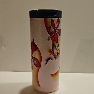 STARBUCKS 2025 VACUUM INSULATED, WINTER FLORAL 12OZ. TUMBLER.
